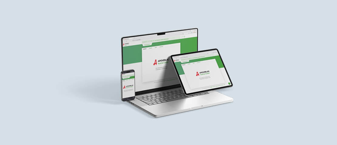 ACO Umstieg Banner - Ein Laptop, Tablet und Smartphone zeigen die die Arzneimitteldatenbank des Austria-Codex Online: Registrieren Sie sich jetzt im Austria-Codex Online und erhalten Sie Zugriff auf die gesamte Arzneimitteldatenbank.